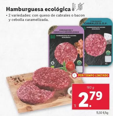 Oferta de Hamburguesa Ecologica por 2,79€ en Lidl