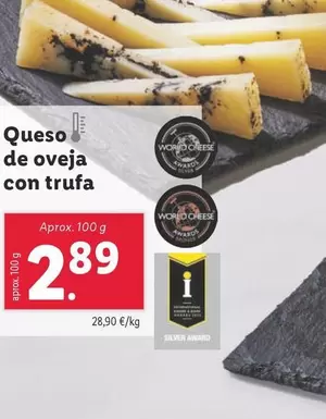 Oferta de Queso De Oveja Con Trufa por 2,89€ en Lidl