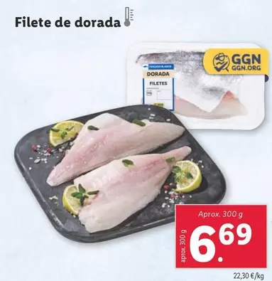 Oferta de Filete De Dorada por 6,69€ en Lidl