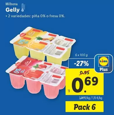 Oferta de Milbona - Gelly por 0,69€ en Lidl