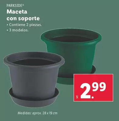 Oferta de Parkside - Macetas Con Soporte por 2,99€ en Lidl