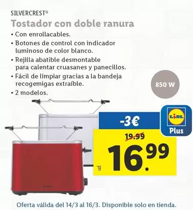 Oferta de SilverCrest - Tostador Con Doble Ranura por 16,99€ en Lidl