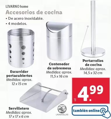 Oferta de Livarno Home - Accesorios De Cocina por 4,99€ en Lidl