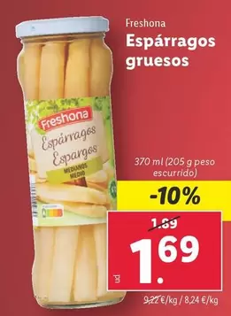 Oferta de Freshona - Espárragos Gruesos por 1,69€ en Lidl