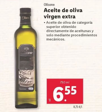 Oferta de Olisone - Aceite De Oliva Virgen Extra por 6,55€ en Lidl