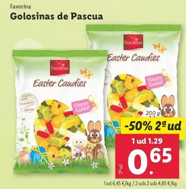 Oferta de Favorina - Golosinas De Pascua por 0,65€ en Lidl