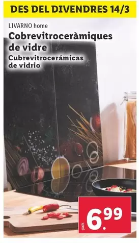 Oferta de Livarno Home - Cubrevitrocerámicas De Vidrio por 6,99€ en Lidl