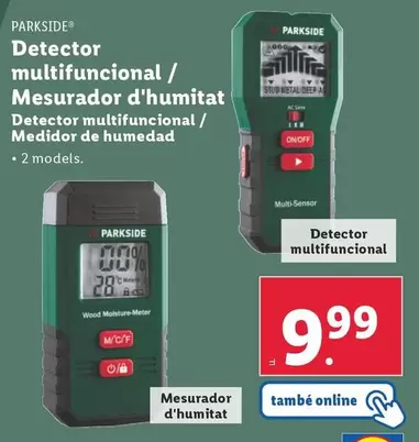 Oferta de Parkside - Detector Multifuncional / Medidor De Humedad por 9,99€ en Lidl