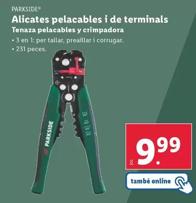 Oferta de Parkside - Tenaza Pelacables Y Crimpadora  por 9,99€ en Lidl