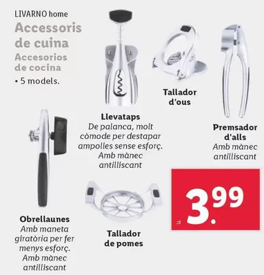 Oferta de Livarno Home - Accesorios De Cocina por 3,99€ en Lidl