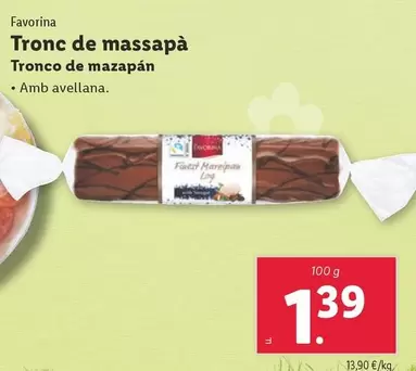 Oferta de Favorina - Tronco De Mazapan por 1,39€ en Lidl