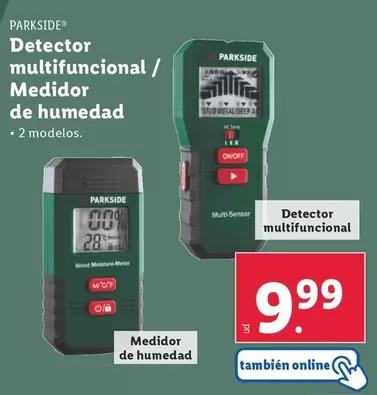 Oferta de Parkside - Detector Multifuncional/Medidor De Humedad por 9,99€ en Lidl