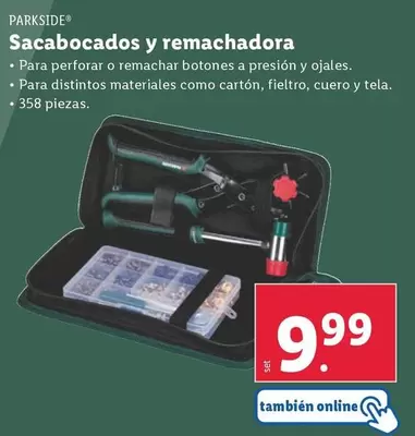 Oferta de Parkside - Sacabocados Y Remachadora por 9,99€ en Lidl