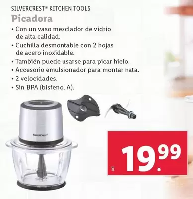 Oferta de Silvercrest Kitchen Tools - Picadora por 19,99€ en Lidl