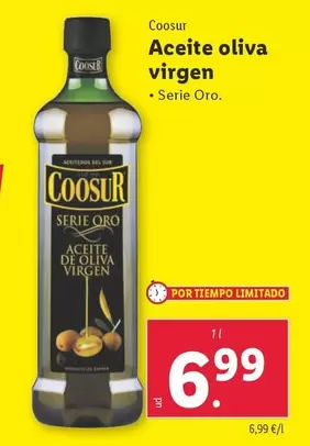 Oferta de Coosur - Aceite Oliva Virgen por 6,99€ en Lidl