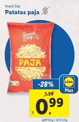 Oferta de Snack Day - Patatas Paja por 0,99€ en Lidl