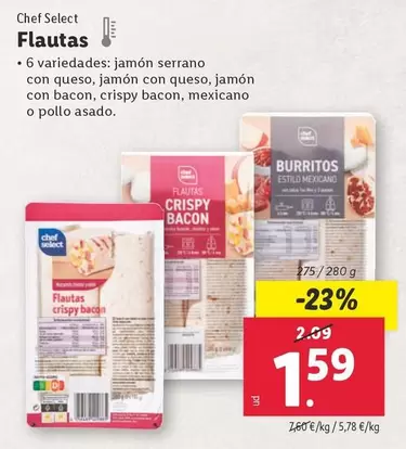 Oferta de Chef Select - Flautas por 1,59€ en Lidl