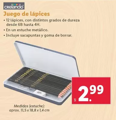 Oferta de Crelando - Juego De Lápices por 2,99€ en Lidl