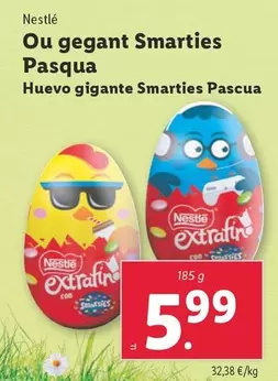 Oferta de Nestlé - Huevo Gigante Smarties Pascua  por 5,99€ en Lidl