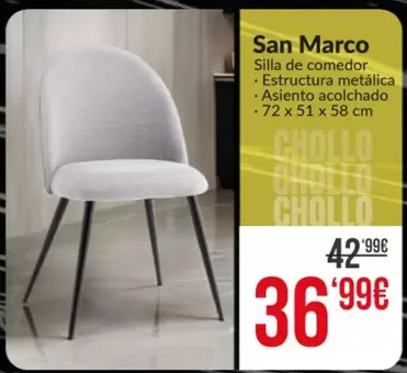 Oferta de San - Silla De Comedor por 36,99€ en Embargos a lo bestia