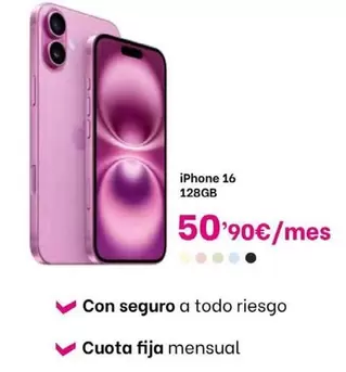 Oferta de Iphone 16 por 50,9€ en Phone House