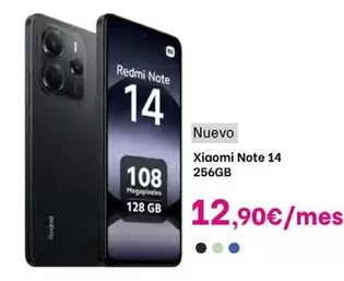 Oferta de Redmi - Xiaomi Note 14 256gb en Phone House