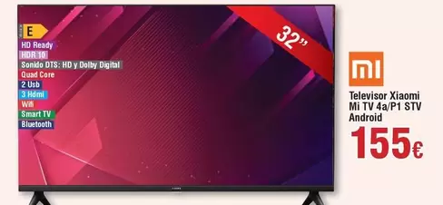 Oferta de Xiaomi - Televisor Xjaomi Mi Tv 4ap 1 Stv Android por 155€ en Froiz