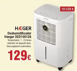 Oferta de Haeger - Deshumidificador Ded10012a por 129€ en Froiz