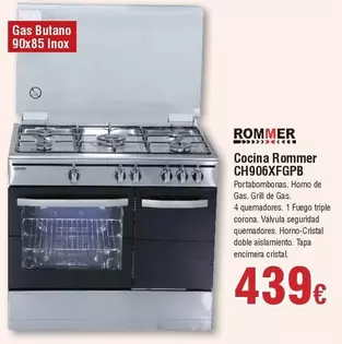 Oferta de Rommer - Cocina  CH90X8FGPB por 439€ en Froiz