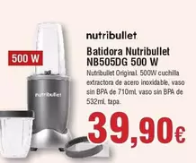 Oferta de Nutribullet - Batidora Nb505dg 500 W por 39,9€ en Froiz