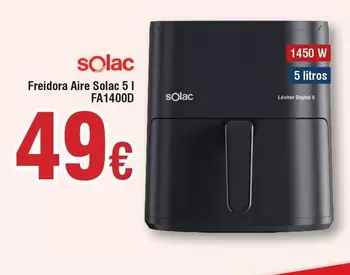 Oferta de Solac - Freidora Aire por 49€ en Froiz