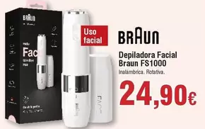 Oferta de Braun - Depiladora Facial Fs1000 por 24,9€ en Froiz