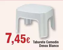 Oferta de Denox - Taburete Comodin Blanco por 7,45€ en Froiz