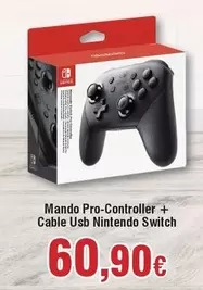 Oferta de Nintendo - Mando Pro-controller + Cable Usb por 60,9€ en Froiz