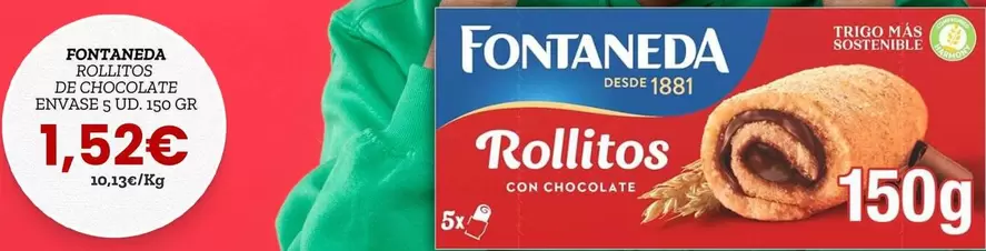 Oferta de Fontaneda - Rollitos De Chocolate Envase  por 1,52€ en Sangüi