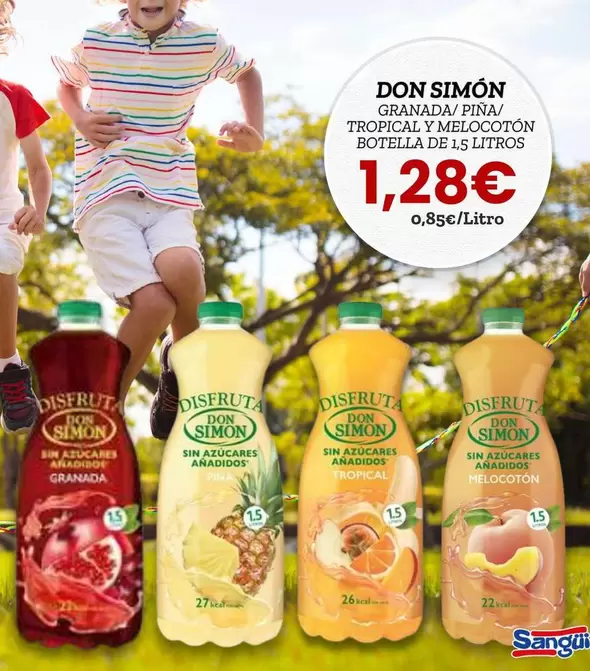 Oferta de Don Simón - Granda/ Pina/ Tropical Y Melocoton Botella por 1,28€ en Sangüi