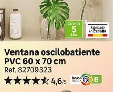 Oferta de PVC - Ventana Oscilobatiente Pvc 60 X 70 Cm en Leroy Merlin