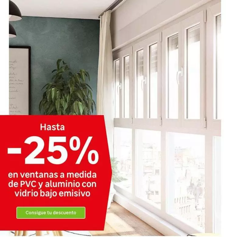 Oferta de PVC - En Ventanas A Medida De Pvc Y Aluminio Con Vidrio Bajo Emisivo en Leroy Merlin