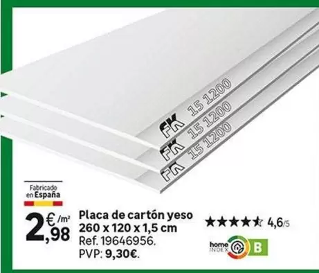 Oferta de Fa - Placa De Cartón Yeso por 2,98€ en Leroy Merlin