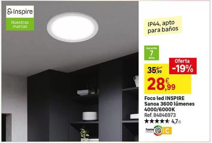 Oferta de Home - Feco Led Sansa por 28,99€ en Leroy Merlin