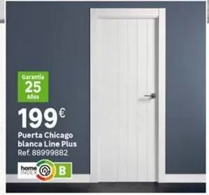 Oferta de Puerta Chicago Blanca Line Plus por 199€ en Leroy Merlin