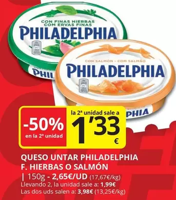 Oferta de Philadelphia - Queso Untar por 1,99€ en Supermercados MAS