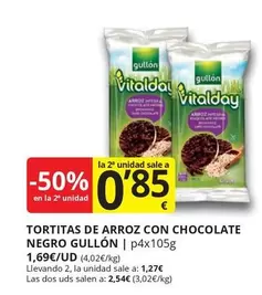 Oferta de Gullón - Tortitas De Arroz Con Chocolate Negro por 1,69€ en Supermercados MAS