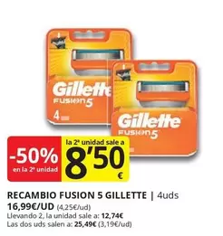 Oferta de Gillette - Fusion 5 por 16,99€ en Supermercados MAS