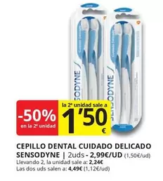 Oferta de Sensodyne - Cepillo Dental Cuidado Delicado por 2,24€ en Supermercados MAS