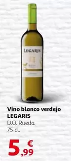 Oferta de Legaris -  Vino Blanco Verdejo por 5,99€ en Alcampo