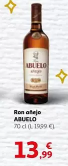 Oferta de Abuelo - Ron Anejo por 13,99€ en Alcampo