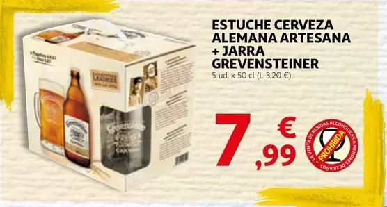 Oferta de Grevensteiner - Estuche Cerveza Alemana Artesana + Jarra por 7,99€ en Alcampo