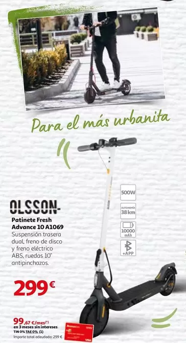 Oferta de Fresh - Patinete Fresh por 299€ en Alcampo