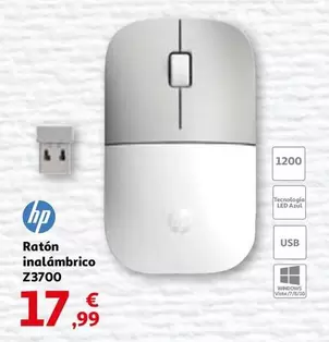 Oferta de HP - Raton Inalámbrico Z3700 por 17,99€ en Alcampo